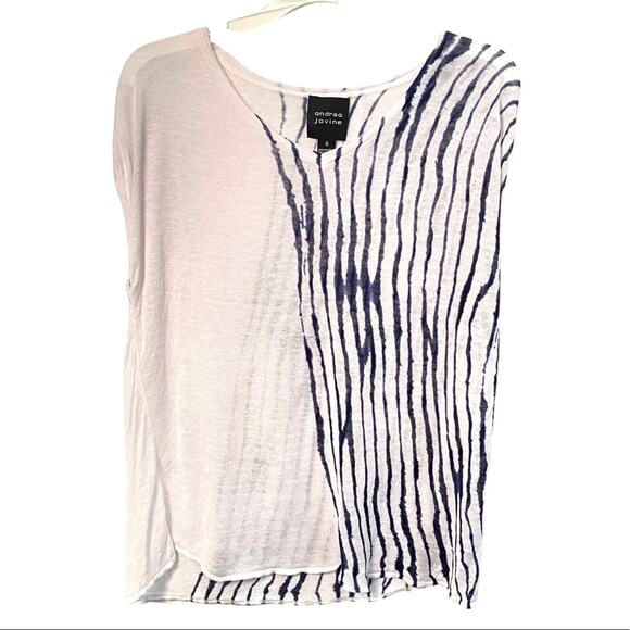 Andrea Jovine Linen top Womens Size Small Sleeveless Linen Spring lightweight - Picture 1 of 4